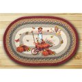 Earth Rugs Oval Patch Rug Pumpkin Celebration 65222PC